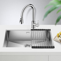 欧琳(OULIN)厨房洗菜盆水槽大单槽手工水槽304不锈钢OLWGR9105