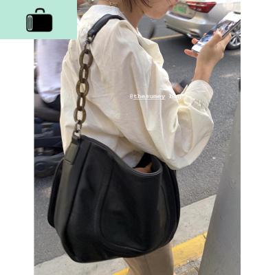 THESUMEY 女包新款2019百搭 韩国设计师款好皮质单肩斜跨手提大包NEW LAKE 黑色女斜挎包