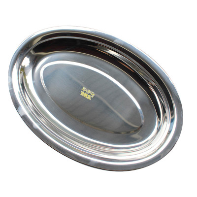 金迪乐不锈钢椭圆形菜碟子蛋形鱼盘