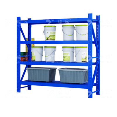 臻远 ZY4121569 重型货架置物架四层主架 蓝色 2000*600*2000mm 800kg