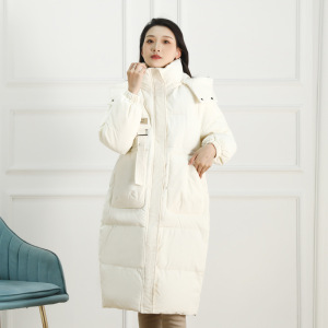 韩版羽绒棉服女中长款冬季2023年新款过膝面包服加厚棉衣外套