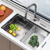 欧琳水槽厨房家用304不锈钢台下盆水槽 纳米大单槽洗碗槽洗碗槽9133