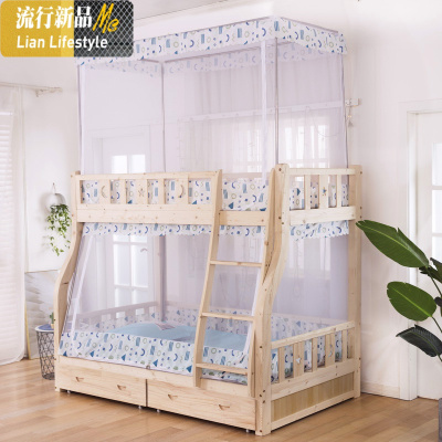 子母床蚊帐上下铺拉链款加密不锈钢支架家用高低床双层床可定做 三维工匠