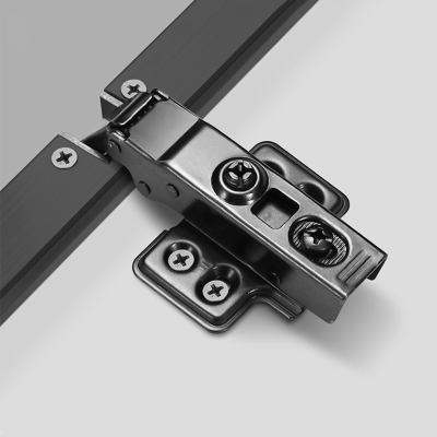 165度180度转角铝框门玻璃门铰链古达45度90度极简窄边框柜门专用合页