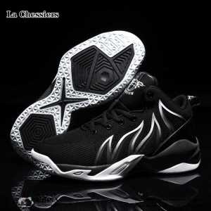 La Chessiers户外篮球鞋运动鞋男2025新款潮流大码休闲透气网面初高中学生跑步鞋