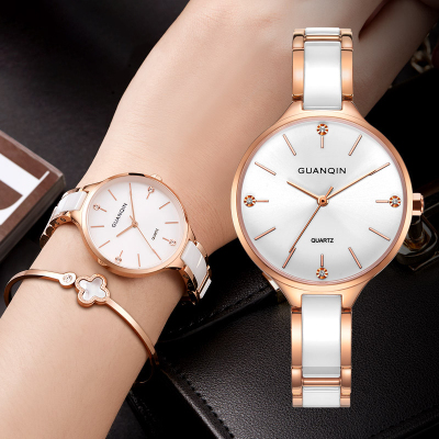 冠琴手表女士石英表薄款时尚潮流2020新款防水简约贵族手表