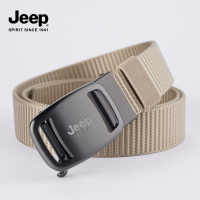 JEEP SPIRIT吉普男士皮带无牙自动扣帆布腰带中青年尼龙工装裤带