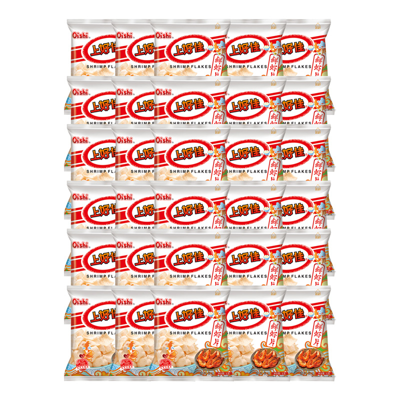 上好佳膨化礼包香脆浓郁入味不油腻片片香脆鲜虾片30包