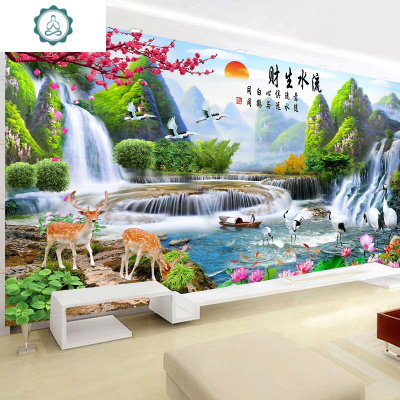 封后(FENGHOU)钻石画2020新款大幅客厅满钻流水生财贴砖大气自己手工20满钻-180*80cm魔方A十字绣