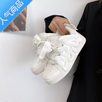 SUNTEK易少年 港风字母鞋学生白色板鞋女ins潮超火百搭休闲小白鞋2023新