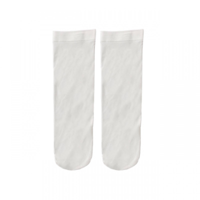 SUNTEK丝袜女薄款短中长筒夏季天鹅绒lolita黑白色耐磨日系jk小腿袜萝莉中筒白色3双均码薄款