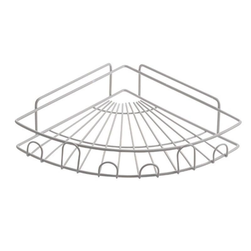 免打孔转角壁挂置物架卫生间三角架浴室化妆品沐浴露收纳架