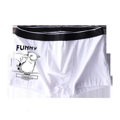 棉男士内裤卡通四角裤男可爱个性透气平角裤青少年学生男生裤头聿垣格