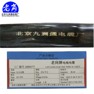 老岗 电力电缆 2芯电缆 阻燃铜芯