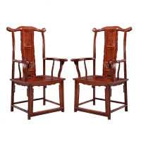 圈椅实木红木太师椅家具花梨木官帽椅刺猬紫檀茶椅单人新中式椅子