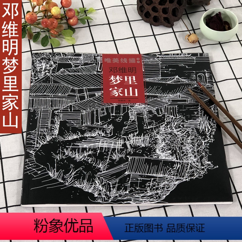[正版]梦里家山 邓维明 唯美线描精选 工笔画花卉技法白描底稿勾线稿毛笔画谱国画 中国现代花卉画作绘画教程书籍 初学者