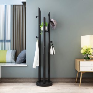 创意全实木多功能衣架落地卧室衣帽架衣服架子落地挂衣架家用客厅