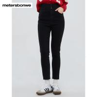 [好货直降:145]美特斯邦威女时尚超高腰紧身牛仔裤