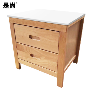 是尚 床头柜 实木大理石面床头柜 500*400*500mm/张