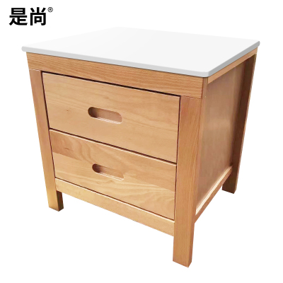 是尚 床头柜 实木大理石面床头柜 500*400*500mm/张