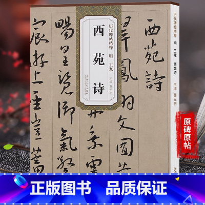 [正版]西苑诗 明 王宠 历代碑帖 毛笔字帖附简体旁注《西苑诗》技法讲解 安徽美术出版社 薛元明编