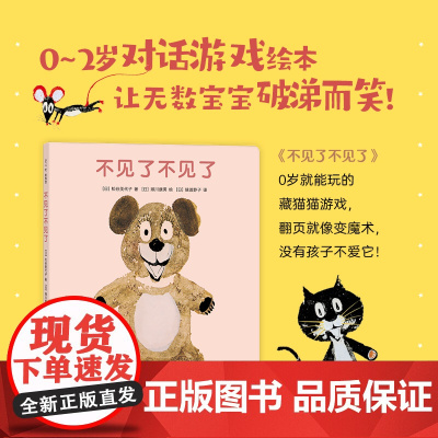 正版童书 不见了不见了 系列 睡着了 笑眯眯 你是谁呀 0-2岁 启蒙 认知 语言 启蒙 生活 习惯 爱心树