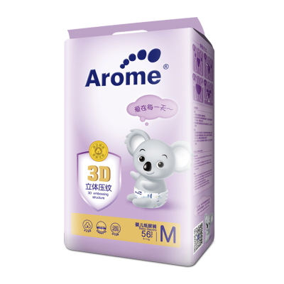 爱乐美（Arome）爱乐美3D立体压纹婴儿纸尿裤尿不湿男女通用爱他美升级款爱乐美M码56片