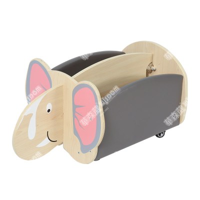 华森葳儿童家具 大象移动书柜 奶牛移动书柜