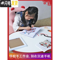 三维工匠学生儿童手工2019新款小幅十字绣自己初学者小件简单新手入小型 白兔[无框架]精准印图20*20