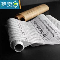 敬平网红英文报纸不粘双面吸油硅油纸烤盘烘焙空气炸锅隔油 [3卷]英文报纸10米*30cm烘焙纸