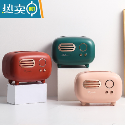 敬平纸巾盒抽纸盒家用客厅餐厅茶几北欧复古放置遥控器收纳多功能创意 混装3色 3个装