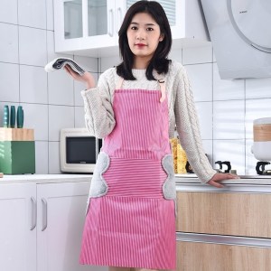 美帮汇家用可擦手围裙厨房防水防油大人男女时尚做饭日系围腰冬季