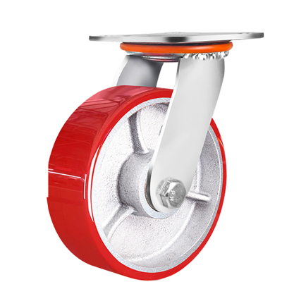 豫汉迎重型PU脚轮6寸万向轮个