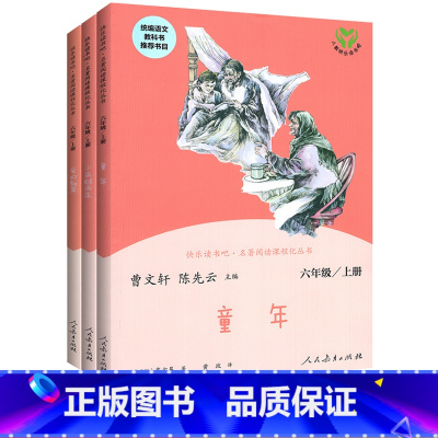 课外阅读 [正版]快乐读书吧 童年 小英雄雨来 爱的教育 全3册 六年级上册 人教版名著阅读课程化丛书小学6年级上册曹