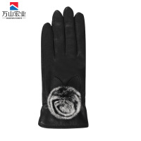 万山宏业 触屏加绒整皮羊皮手套WD17T/副