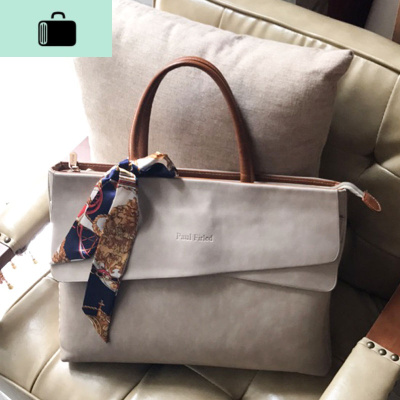 公文包女手提职业女士时尚气质牛皮大容量斜挎办公商务电脑包14寸NEWLAKE女士手提包