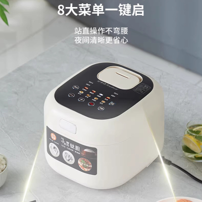 荣事达纯钛电饭煲家用2.8升小型2到4人多功能预约0涂层底糖米汤分离电饭锅