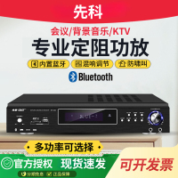 先科(SAST)R-713定压大功率蓝牙功放机公共广播家用放大器100W吸顶音柱喇叭U盘壁挂音响门店会议家庭影院组合
