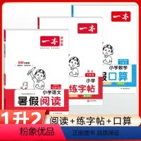 全3册[一升二衔接]口算+阅读+字帖 小学通用 [正版]一本暑假口算一升二升三升四升五升六衔接口算题人教版小学一年级二年