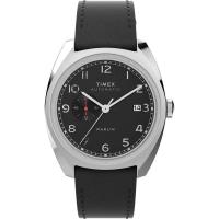 Timex/天美时瑞士石英腕表Marlin系列经典黑面白盘防水商务简约表