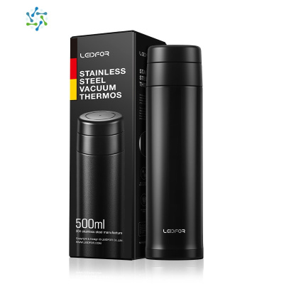 便携保温杯男商务车载喝茶叶杯子茶水分离水杯茶杯三维工匠雅黑色500东北虎