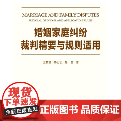 婚姻家庭纠纷裁判精要与规则适用 北京大学出版社 9787301248454 正版
