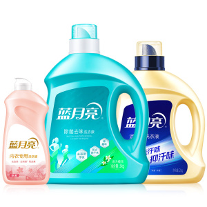 活力橙花除菌去味洗衣液3kg+运动型洗衣液2kg+柔润樱花内衣专用洗衣液翻盖装500g