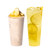 加厚磨砂一次性注塑料杯奶茶杯果汁杯500ML