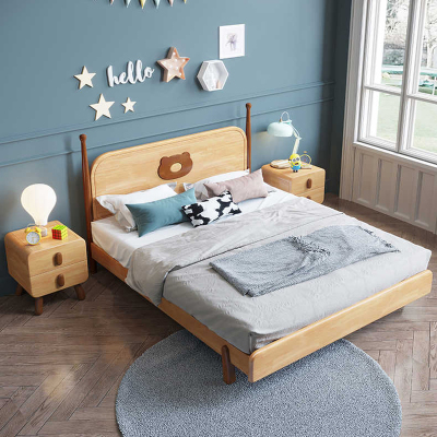 臻远 ZY-SMC-62 现代简约实木床儿童床 1.5米儿童床