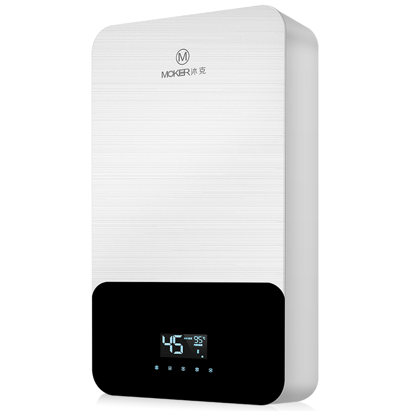 沐克(moker)电热水器即热式洗澡淋浴x2-7018银色4平方电线安速热16升