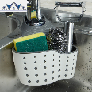 海绵收纳沥水挂篮厨房用品家用大全家居生活厨具水挂袋置物架 三维工匠 白色