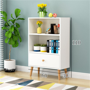 鑫环境 落地书架木制组合书架简约客厅收纳架书柜卧室简易桌上面置物架学习书架书籍置物架省空间