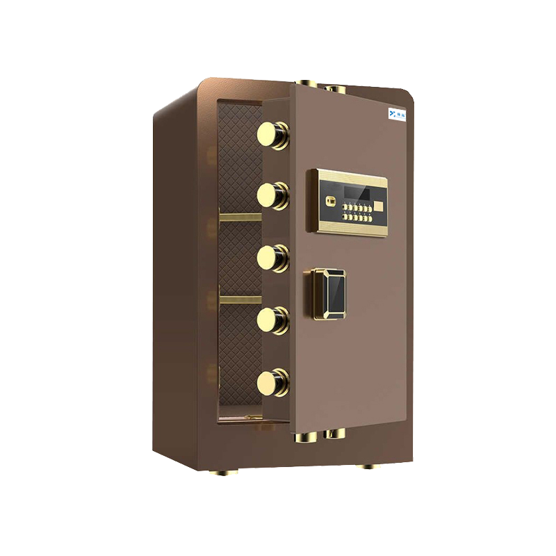 臻远全钢实心防盗保险柜 高60cm密码款咖啡金色