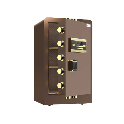 臻远全钢实心防盗保险柜 高60cm密码款咖啡金色